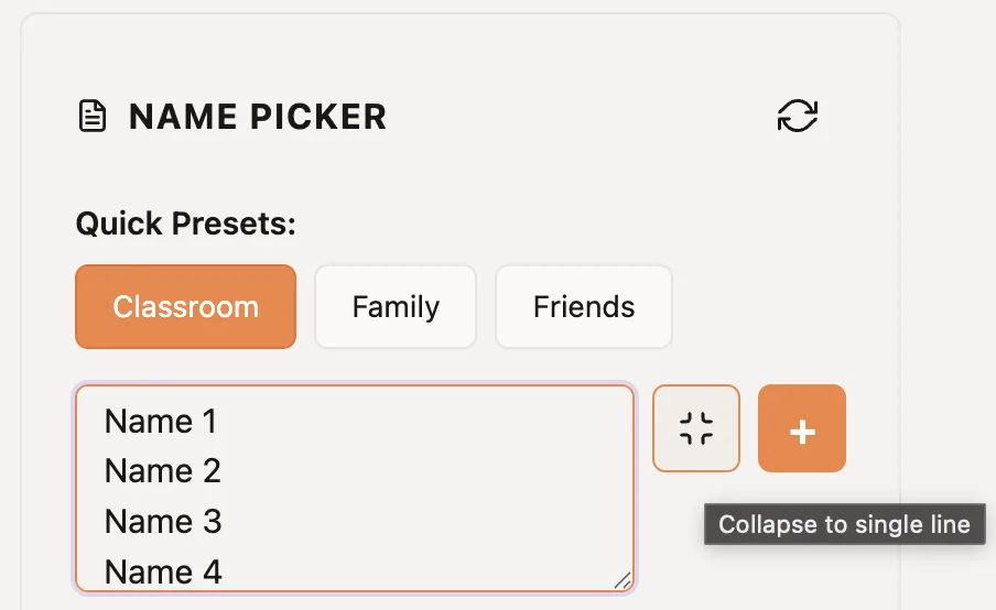 Adding multiple names to Name Picker